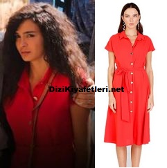 Ebru Şahin kırmızı elbise