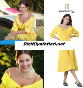 Eda Ece sarı elbisesi